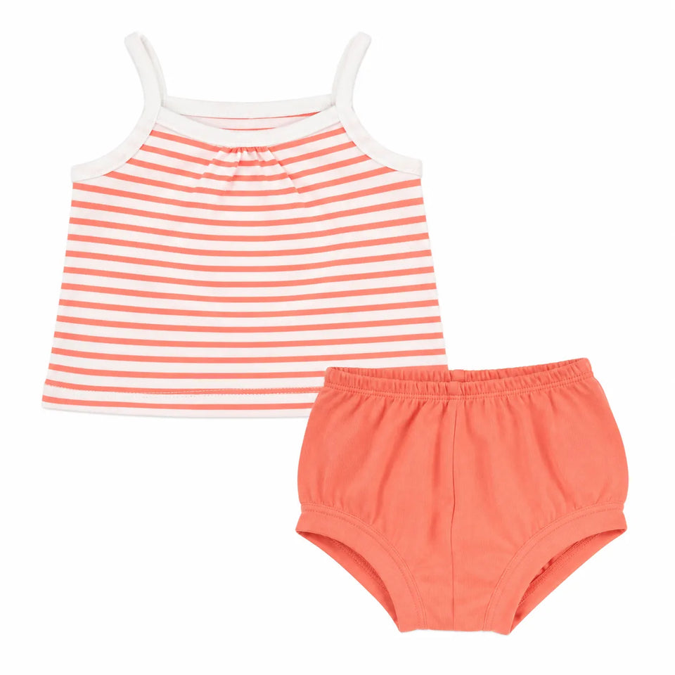 Cat & Jack Baby Girl's Coral & White 2 Pcs Set|Cat & Jack In Lebanon