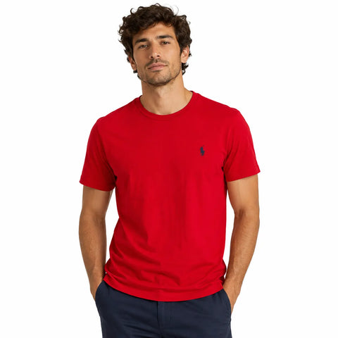Polo Ralph Lauren Men's Red Round Neck T-Shirt | Polo Ralph Lauren In Lebanon