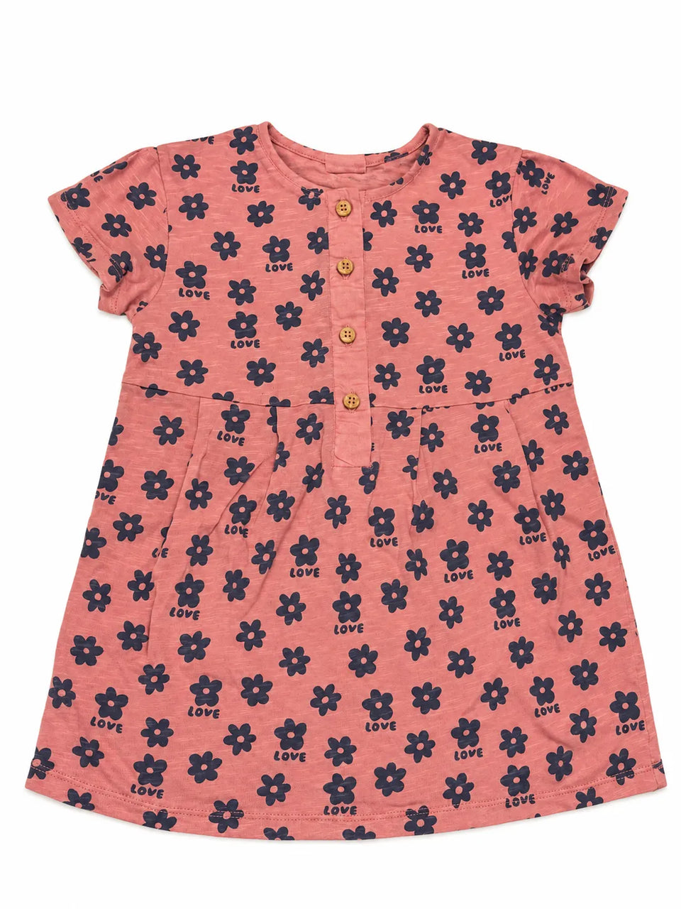 Zara Baby Girl's Dusty Rose With Flowers LoveDress | Zarain Lebanon