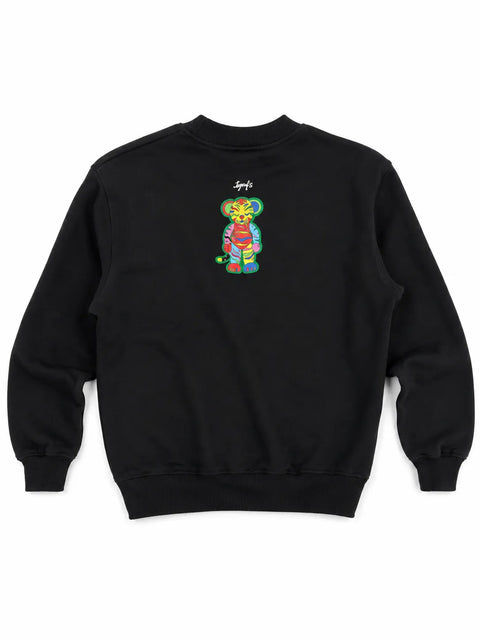 Zara Girl's Washed Black  Vibrant Pop-Art Teddy Bear Graphic Print Sweatshirt    | Zara In Lebanon