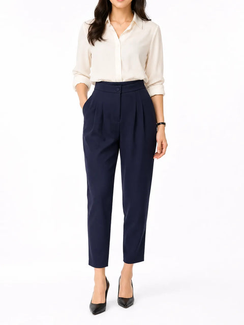 Emporio Armani Women's Navy Classy Trousers  |Emporio Armani  in Lebanon