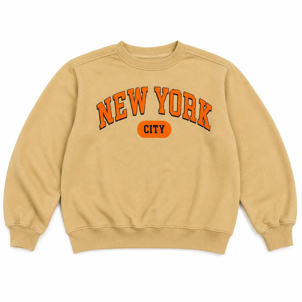 Zara Baby Boy's Mustard "New York" Printed Sweatshirt |Zara In Lebanon