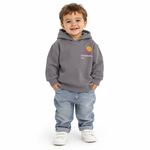 Zara Baby Boy's Grey With Graphic Printed Hoodies   | Zara In Lebanon