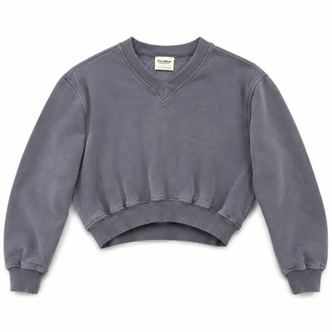 Pull & Bear Women's Grey Cropped Sweatshirt   |Pull & Bear In Lebanon