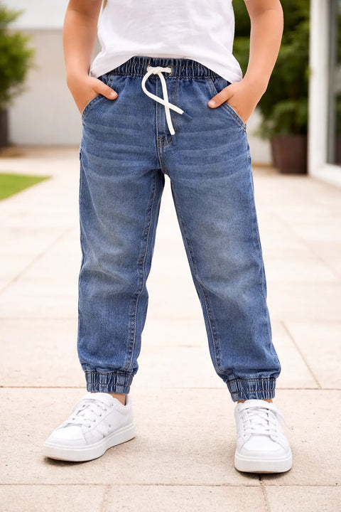 Sinsay Boy's Blue Denim loose legs with elastic cuffs Jeans   |Sinsay  in Lebanon