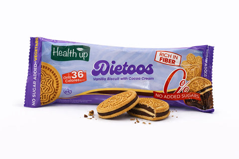 Health Up Sugar Free Dietoos Vanilla Biscuit With Cocoa Cream 42g | Health Up In Lebanon