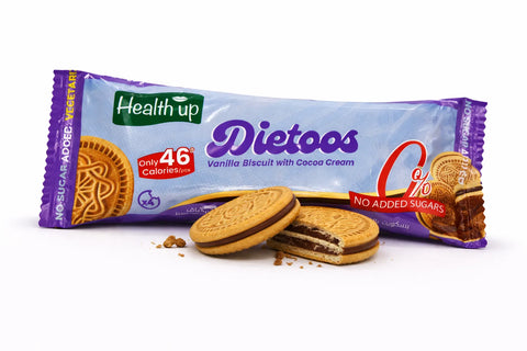 Health Up Sugar Free Dietoos Vanilla Biscuit With Cocoa Cream 44g | Health Up In Lebanon