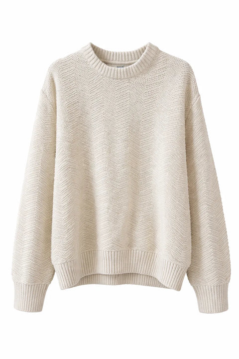 Beige sweater on a white background