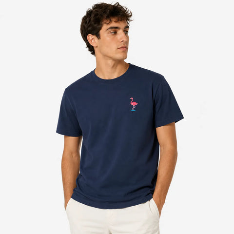 Nike Men's Navy Flamingo Embroidered T-Shirt  | Nike In Lebanon