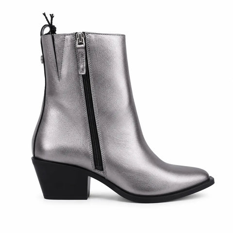 Steve Madden Women's Gun Metal Leather Xylena Boots | Steve Madden in Lebanon