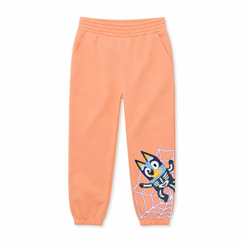 Bluey Girl's Peach Printed Fleece Jogger Pant | Bluey In Lebanon