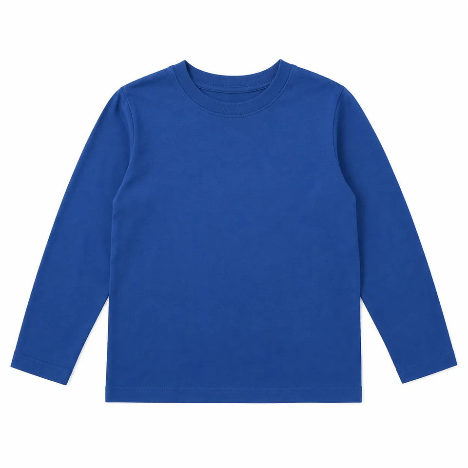Cat & Jack Baby Boy Royal Blue Solid Long-Sleeve Crew Neck T-Shirt | Cat & Jack in Lebanon