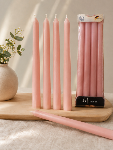 KCB Pink 4PC  Long Candle  | KCB in Lebanon