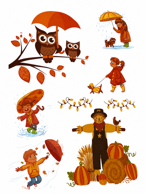 SD Brown A fall Themed-Decorative Sticker | SD in Lebanon