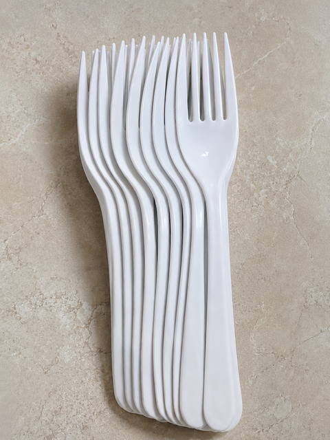 Duni White 10pc (18 cm )Forks   | Duni  in Lebanon