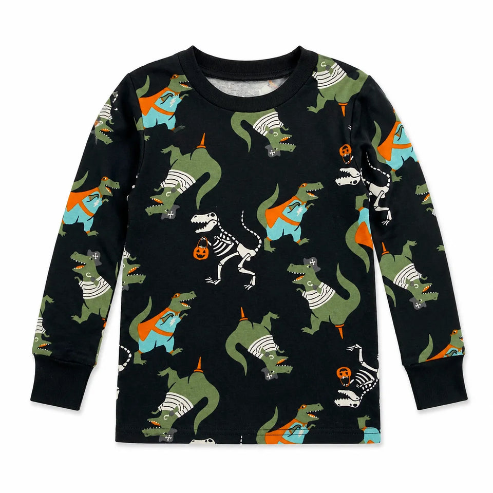 Carter's Baby Boy's Black Dinosaur Printed Long Sleeve Blouse | Carter's In Lebanon