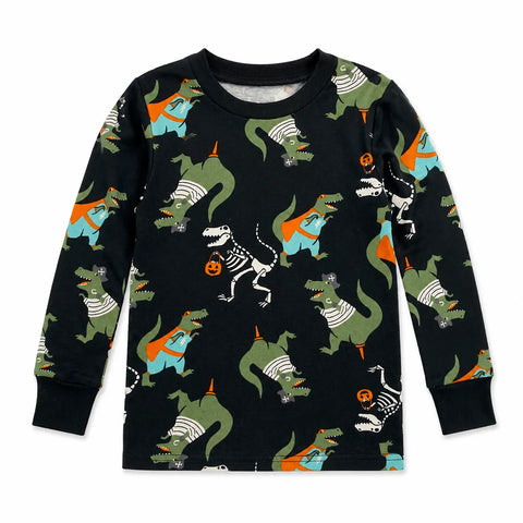 Carter's Baby Boy's Black Dinosaur Printed Long Sleeve Blouse | Carter's In Lebanon