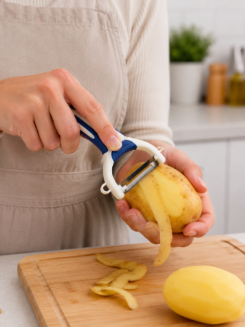 Jess Collection  Blue/White Stainless Steel Blade Peeler   | Excellent Houseware   in Lebanon