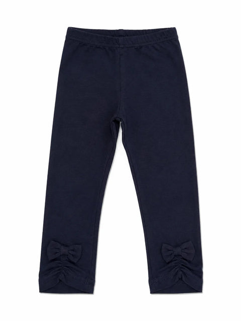 Ativo Baby Girl's Navy With Small Bow Detail At Each Ankle  Leggings |Ativo   in Lebanon