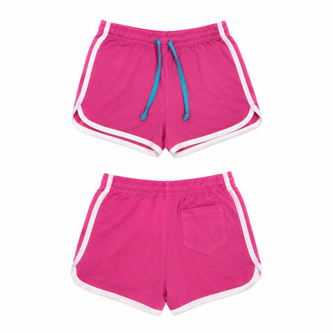 Gla & Co Girl's Pink With Light Blue Drawstring Shorts    | Gla & Co in Lebanon