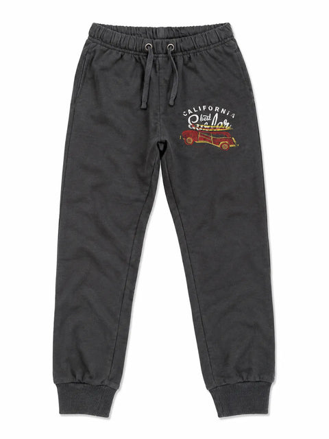 Richbear Boy's Dark Grey typo Graphic "California " Print Drawstring Waist Pants   | Richbear in Lebanon