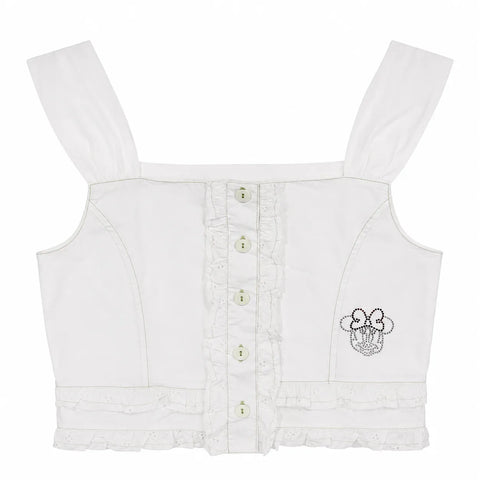 Disney  Girl's White Sleeveless Shirt    | Disney  in Lebanon
