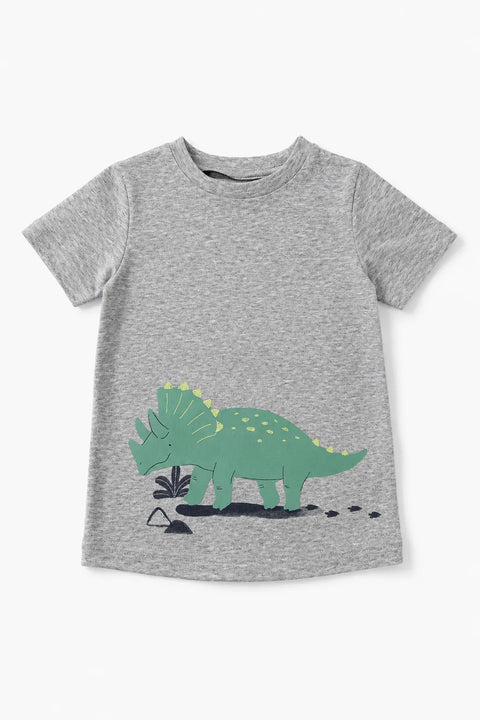 Carter's Boy's Light Grey Dinos Snug Fit Printed T-Shirt |Carter's in Lebanon
