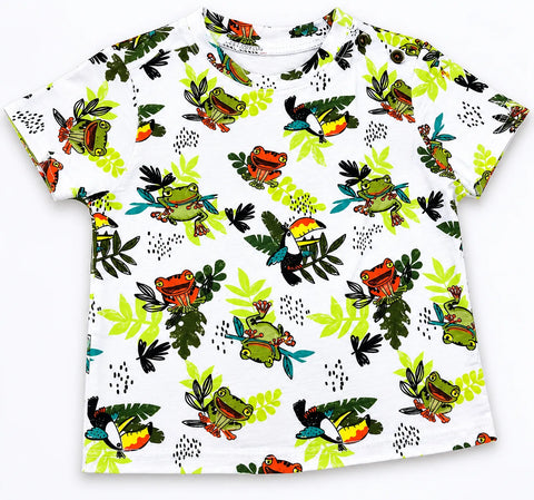 Top Top Baby Boy's White Graphic Printed T-Shirt    | Top Top in Lebanon
