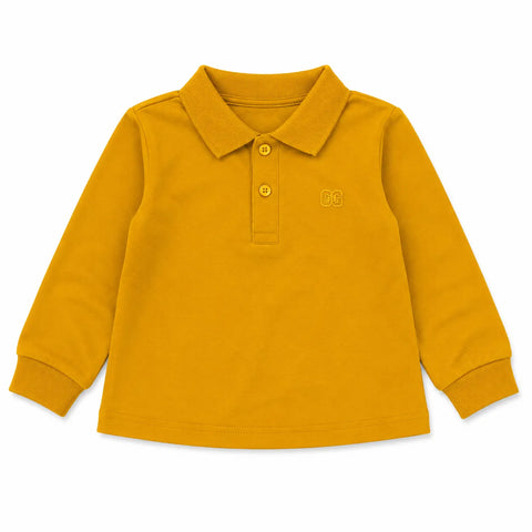 Bassik By Charanga Baby Boy's Yellow Mustard Long Sleeve Polo Blouse     | Bassik  in Lebanon
