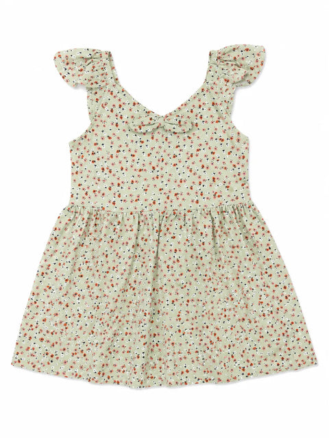 Top.Top Girl's Mint Green With Flowers Printed Dress   |Top.Top in Lebanon