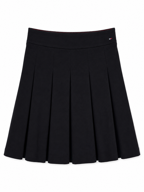 Black pleated skirt on a white background