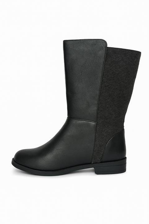 Kiabi Girl's Real Black High Boots | Kiabi In Lebanon