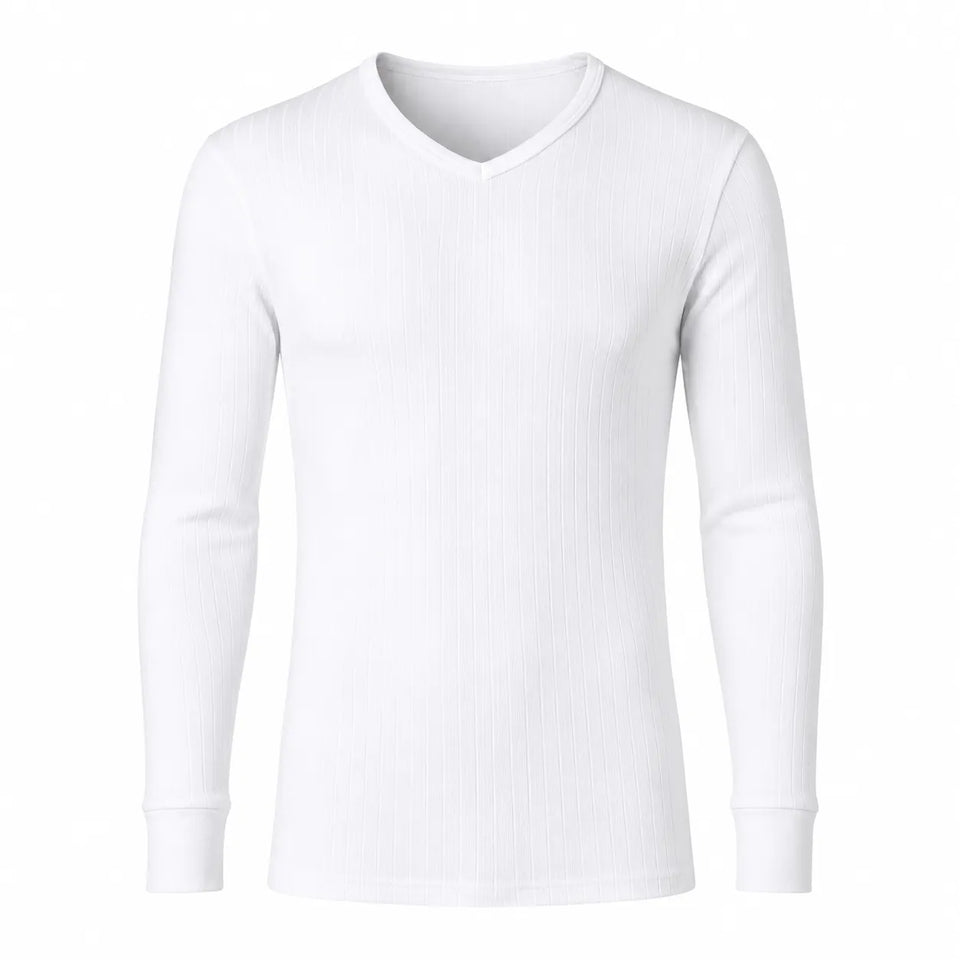 Abanderado Men's White Thermal Long Sleeve Undershirt | AbanderadoIn Lebanon