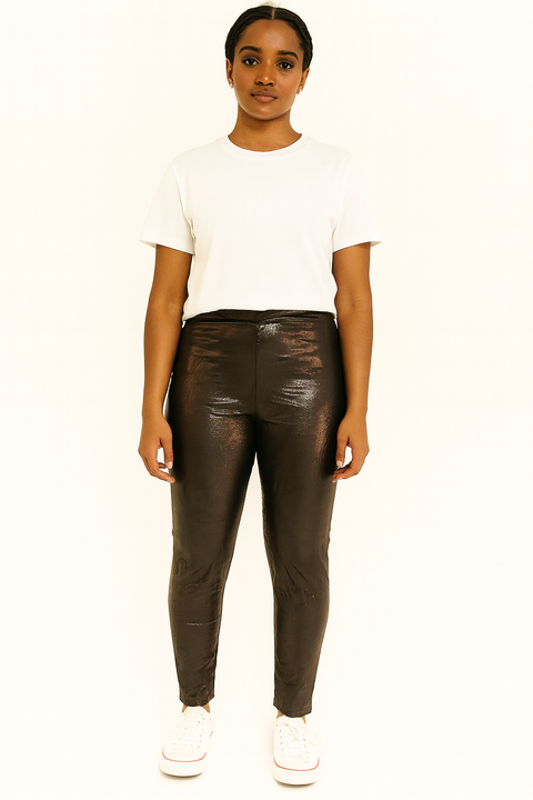 Mango Women's Black Metallic Pant |Mango In Lebanon