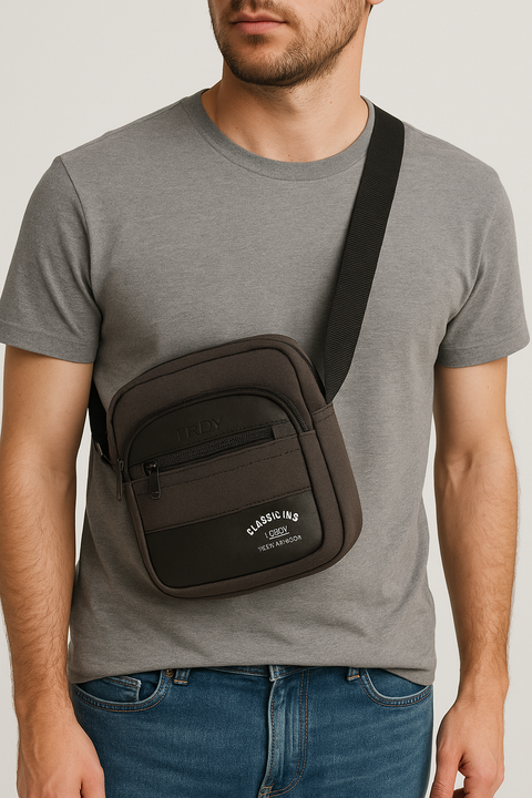 IN SIDE Men's Black & Gray Cross Body Bag | IN SIDE In Lebanon