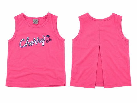 Charanga Girl's Pink Cherry Printed Tank Top  | Charanga in Lebanon