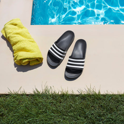 Adidas Unisex Black Adilette Agua Slide Slipper | Adidas In Lebanon