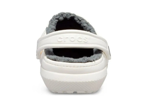 Crocs Unisex White/Gray Classic Lined Clog Slipper | Crocs In Lebanon