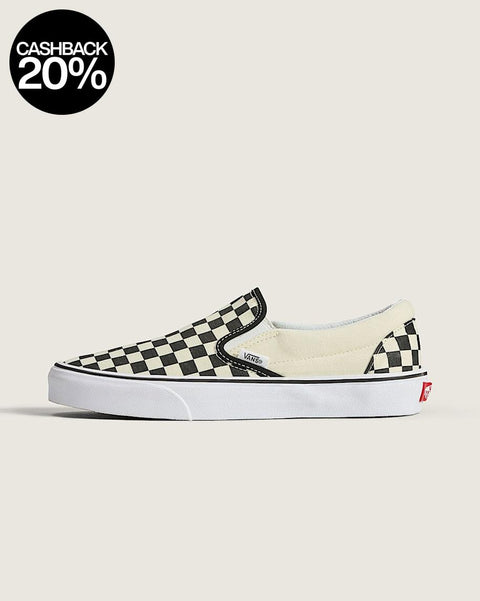 Vans Women's Off-White and Black Checkered Casual Shoes | Vans In Lebanon