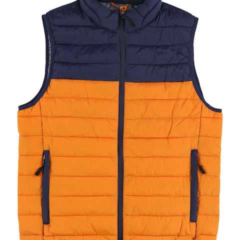 Club Room Men's Orange & Navy Puffer Vest | Club Room In Lebanon