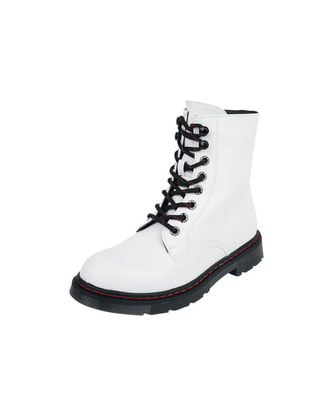 Dockers By Gerli Women's White Combat Boots | Dockers In Lebanon