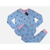 Cuddl Duds Women's Blue Holiday Penguins Graphic Print Pajama Set