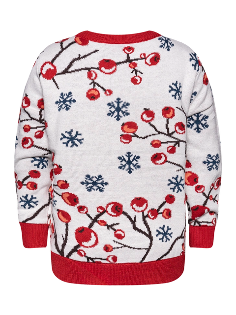 Dedoles Girl's White/Red Winter Sweater | Dedoles In Lebanon