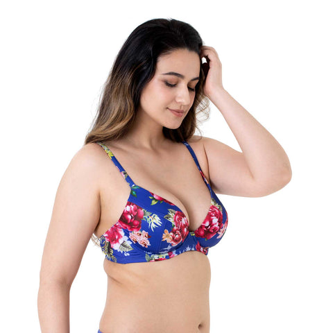 Dorina Women's Blue Floral Swimsuit Bikini Top | Dorina In Lebanon