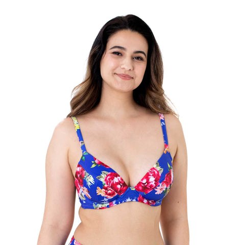 Dorina Women's Blue Floral Swimsuit Bikini Top | Dorina In Lebanon