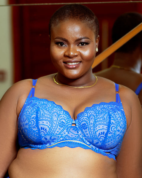 Dorina Women's Blue Destiny Light Padded Demi Bra  |Dorina  in Lebanon