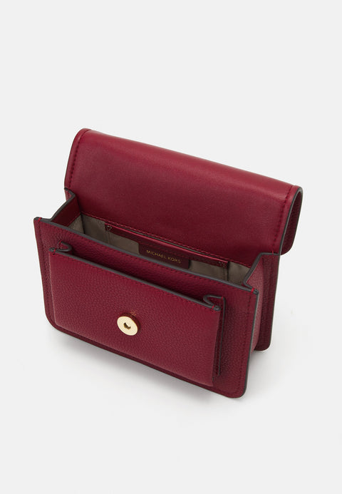 Michael Kors Women's Burgundy Small Leather Chain Convertibl Crossbody Bag | Michael Kors In Lebanon
