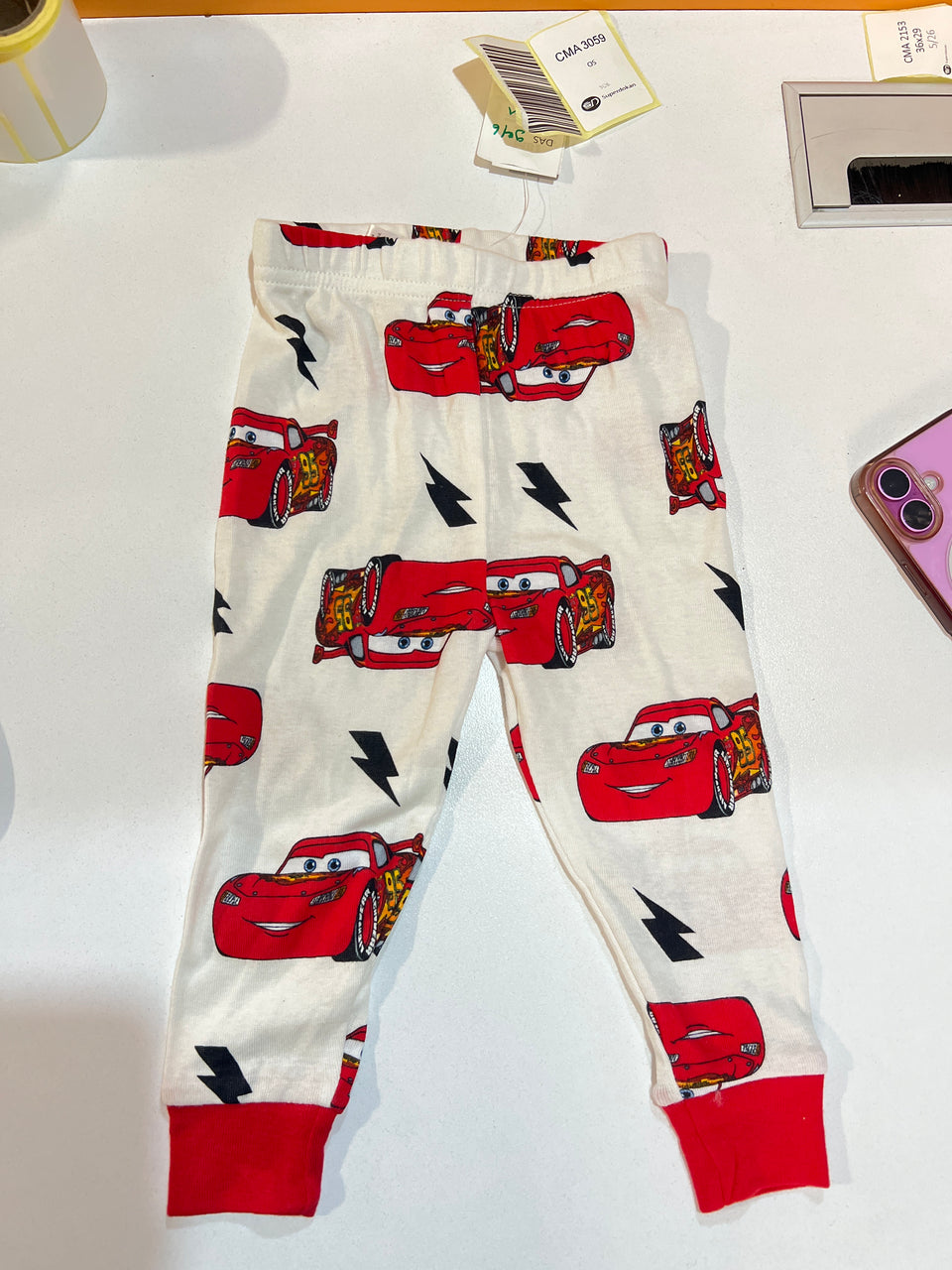 SD Boy's White/Red Car Printed Pajama Bottom | SD in Lebanon