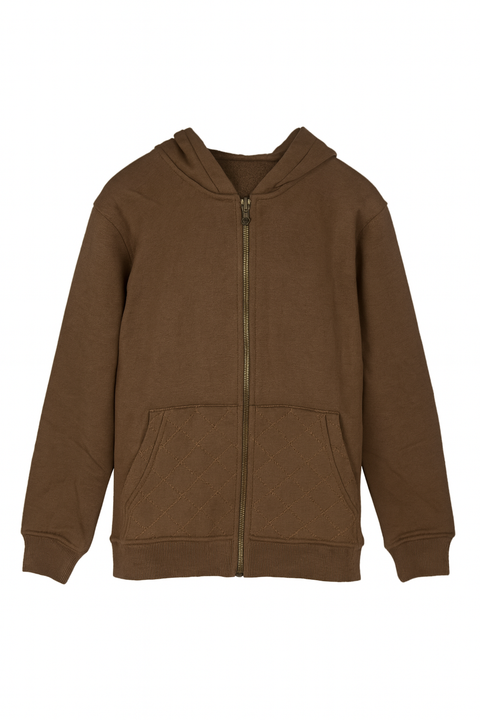 POMPdeLUX Girl's Brown Zippered Jacket  |POMPdeLUX in Lebanon