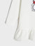 White dress with a red bow detail on a white background